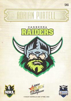 2009 Select NRL Champions - Sketches #SK6 Adrian Purtell Back